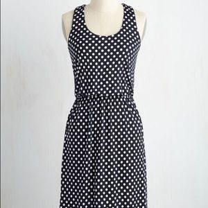 ModCloth Polka Dot Dress | Navy 1X
